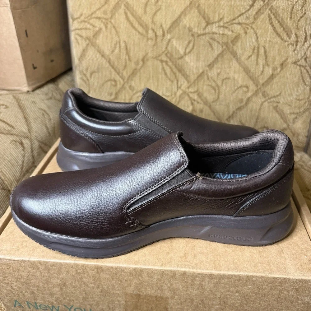 Kuru Kivi 2 Triple Brown Men's Size 10 Classic Walking Leather Slip-On Shoes